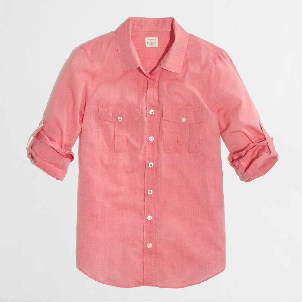 J. Crew Factory Camp Shirt in Cotton Voile